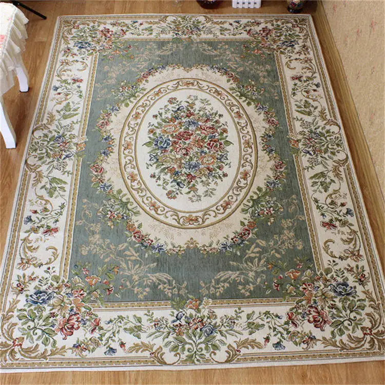 European Carpets Living Room Pastoral Flower Home Bedroom Rugs And Carpets Sofa Coffee Table Mat Anti-Slip Floor Study Area Rug